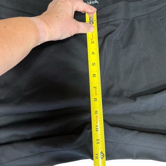 Long Tall Sally Women's Pants Pull Black Straight Leg Career Travel Classic 10 - Picture 8 of 8